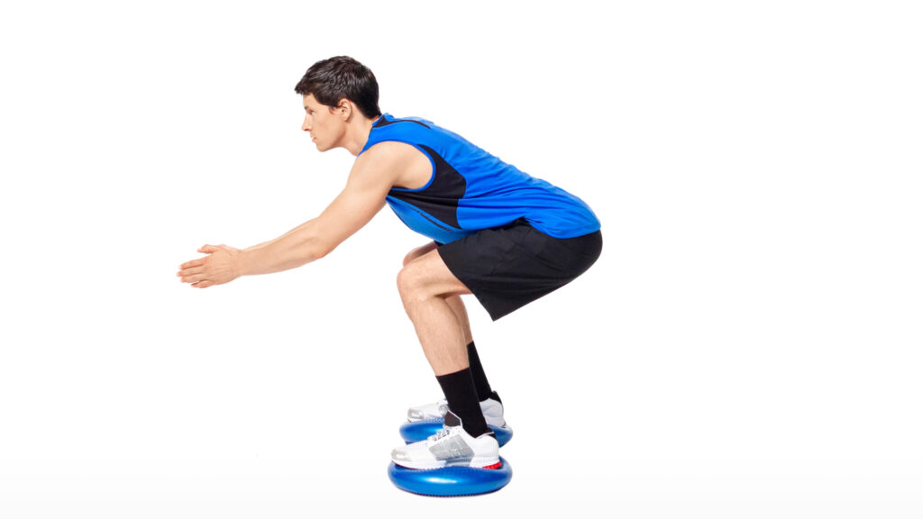 Fitness Testing Stability Pad Squat