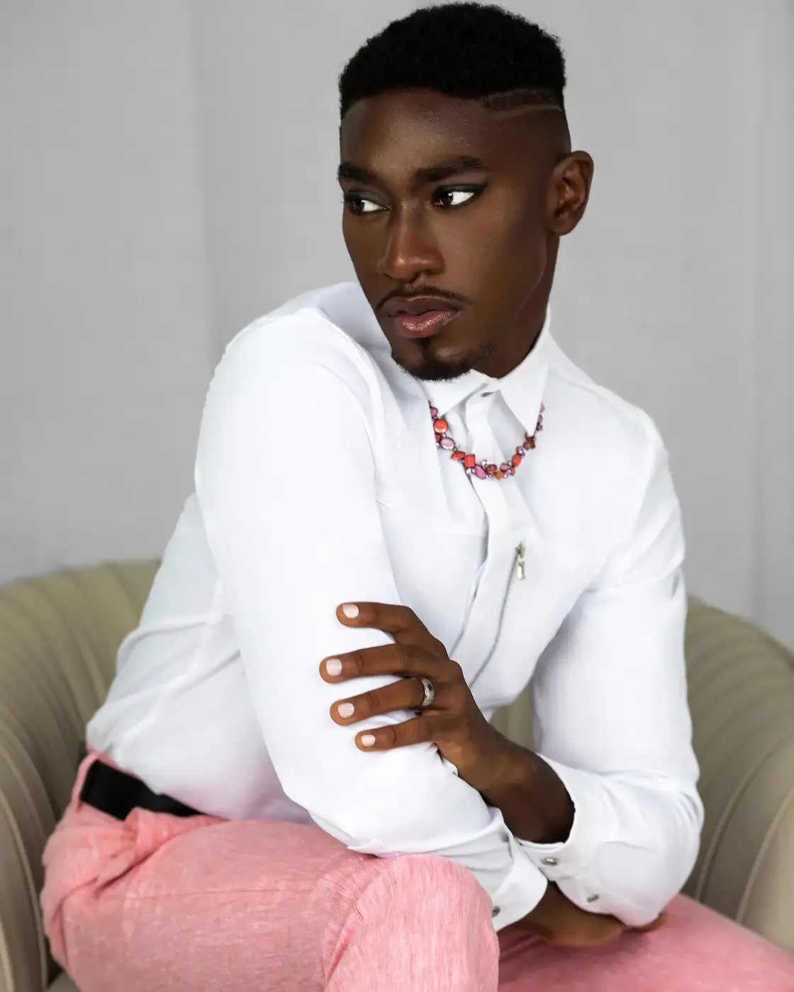 Expressive fashion portrait from the Pretty Boy Joy editorial