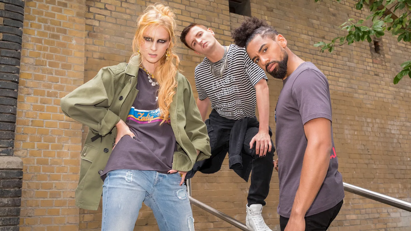 Additional group frame from the Zadig & Voltaire fashion shoot in Berlin