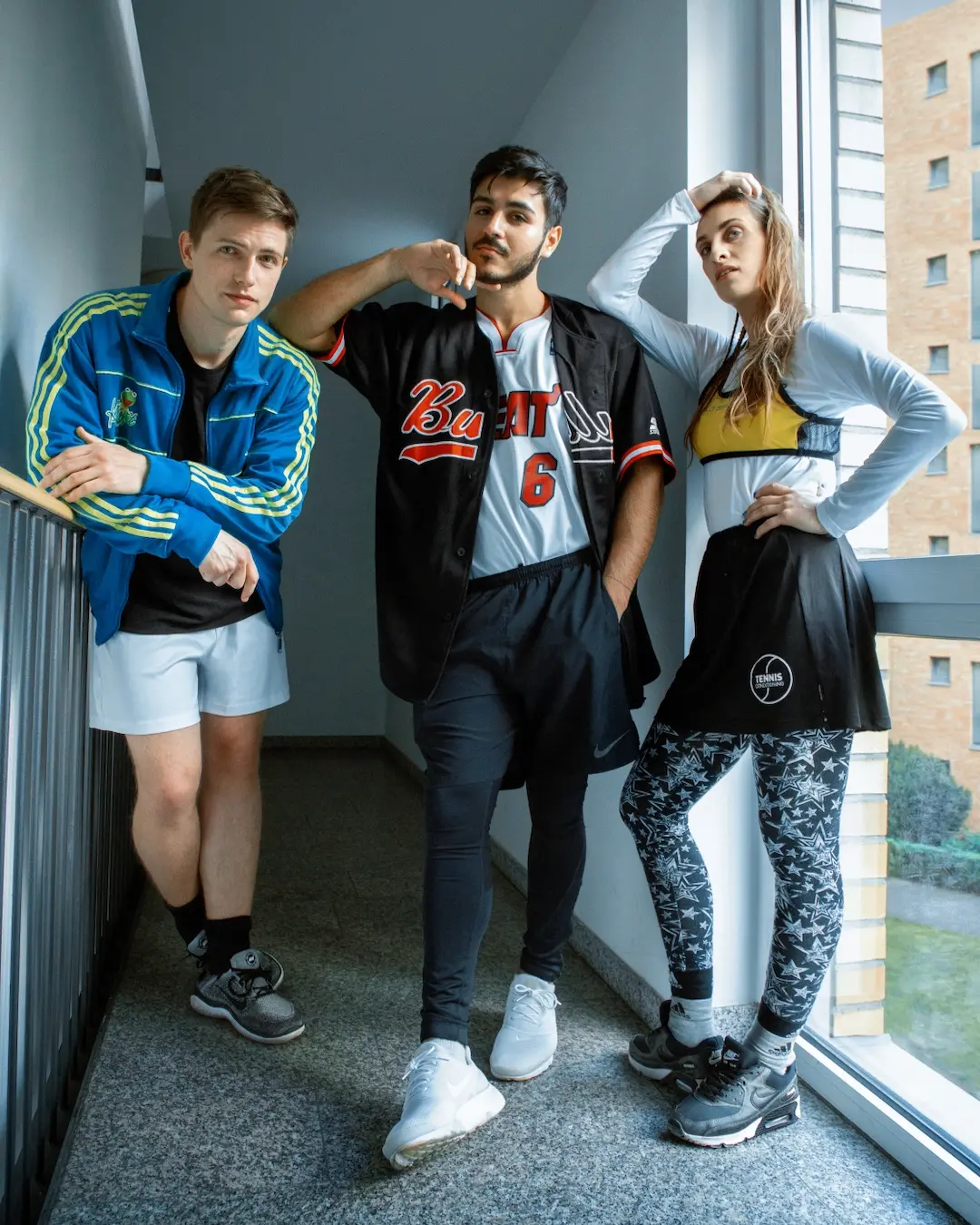 Professional model working through an organized photoshoot set