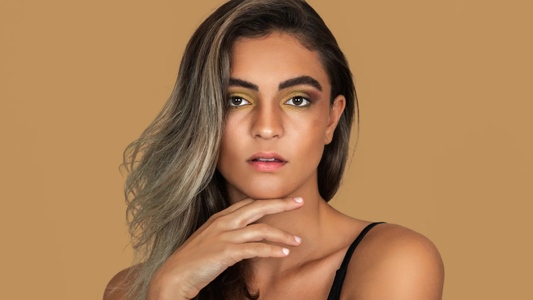 Andrea in a natural studio beauty portrait