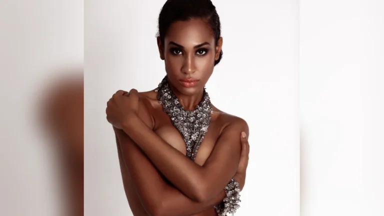 Willina Rodriguez in a studio portrait for the Poise and Elegance fashion editorial