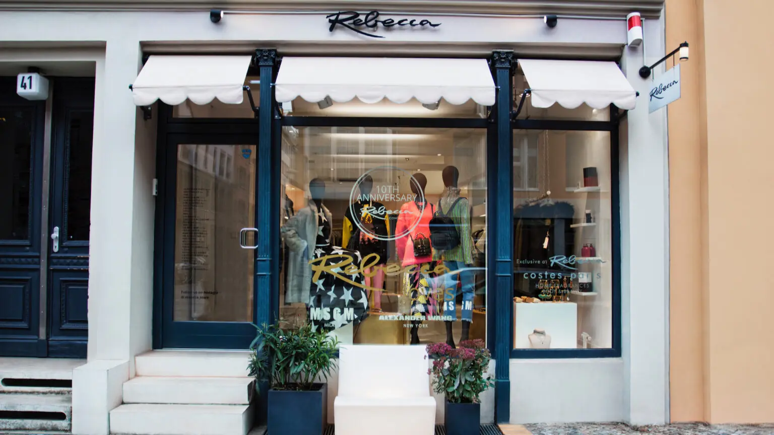 Exterior of Rebecca Concept Store Berlin photographed for a fashion editorial